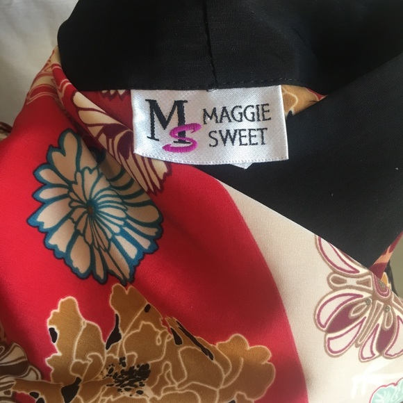 VTG Kimono 70s Printed Duster Jacket with Button - Picture 8 of 8